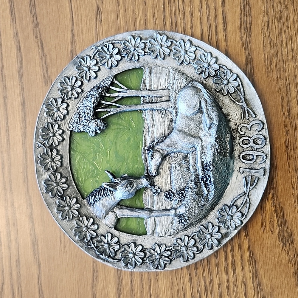 1983 Mother's Day Pewter Plate by Michael Ricker